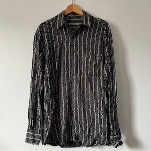 Vintage Mens Viscose Oversized Button Up Shirt‎ Size Medium Summer